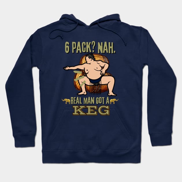 Real Man Got a Keg - Funny Sumo Wrestler Beer Hoodie by SEIKA by FP